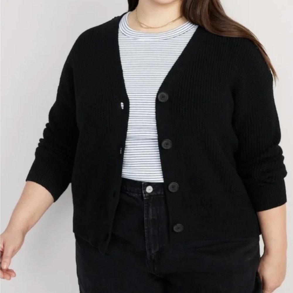 NWT Old Navy Black Cardigan Sweater, Size XL